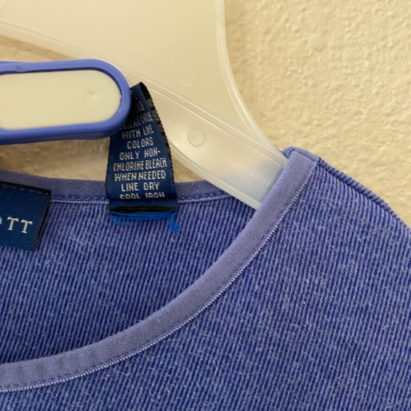 Kate Scott Cotton Blend Crew Neck Short Sleeve Shirt Large - Picture 4 of 5